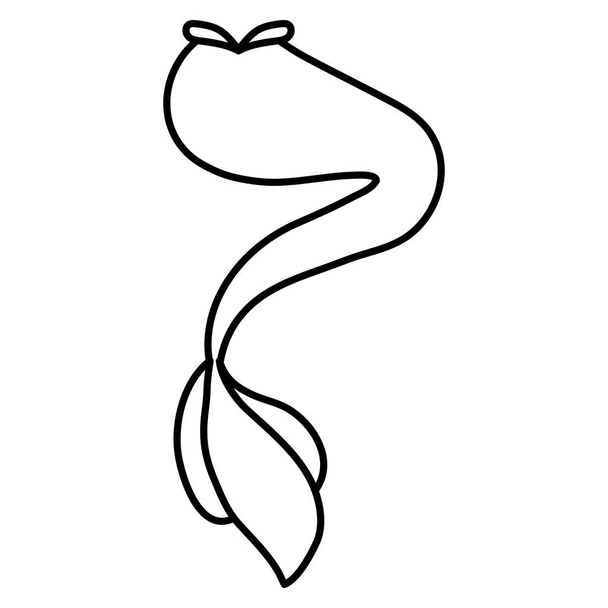 mermaid costume tail isolated icon - Vector, Image
