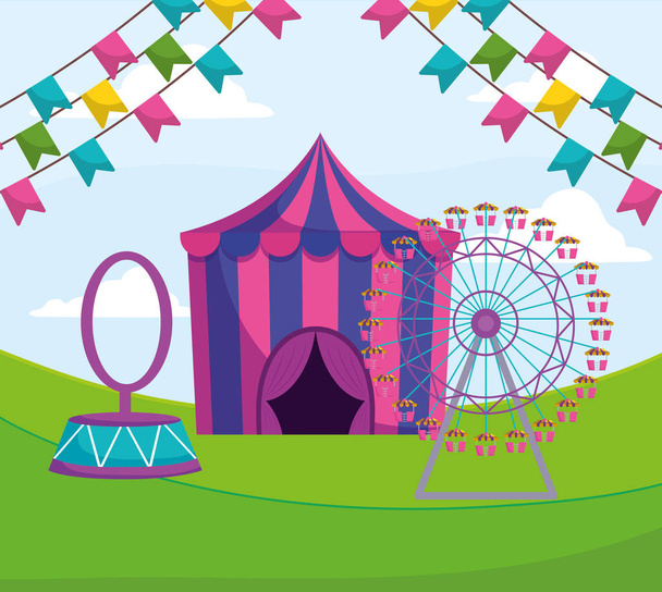 икона развлечений в цирке
 - Вектор,изображение