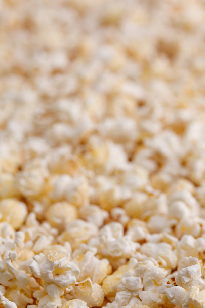 Texture of salted popcorn close up. Oscar Film Academy Concept. Snacks and food to watch the movie. - Foto, Imagem