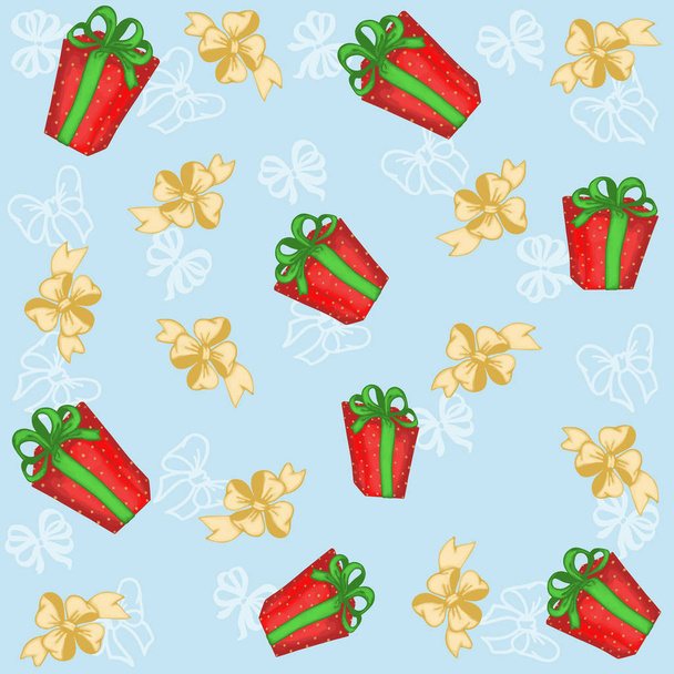   holiday background pattern gifts - Vector, Image