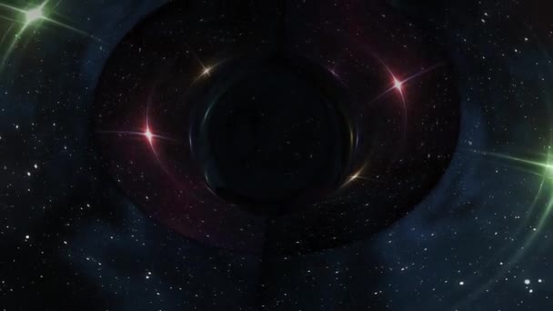Zwart gat trekt in ster ruimte tijd trechter pit naadloze loops animatie achtergrond nieuwe kwaliteit universele wetenschap cool leuk 4k video beeldmateriaal - Video