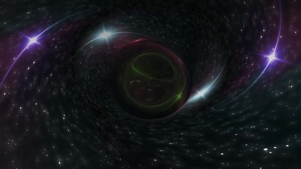 Black hole pulls in star space time funnel pit seamless loop animation background New quality universal science cool nice 4k stock video footage - Footage, Video