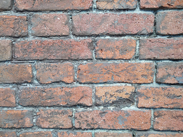 old red brick wall texture background - Foto, afbeelding