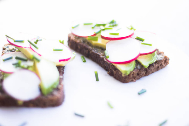vegetable sandwich - healthy snacks and homemade food styled concept, elegant visuals - 写真・画像