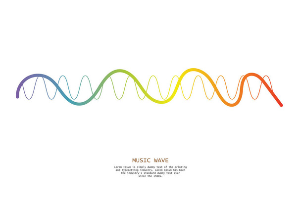 Pulse music player. Audio colorful wave logo - Vector, Image