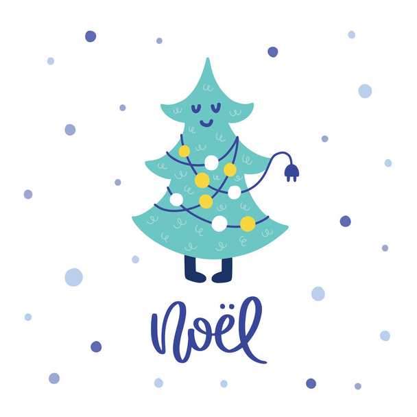 Colorful Christmas vector card - Vettoriali, immagini