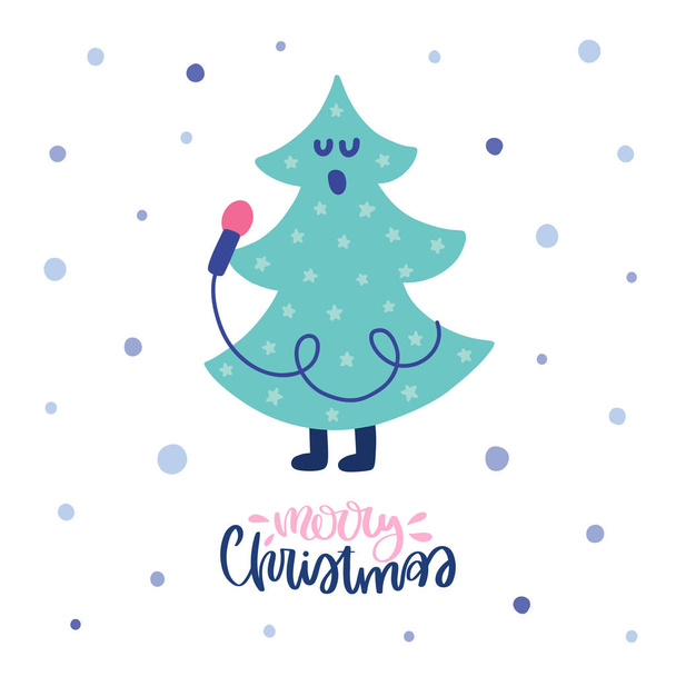 Colorful Christmas vector card - Vektor, Bild