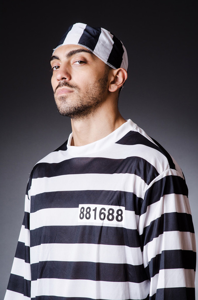 Convict criminal in striped uniform - Foto, immagini