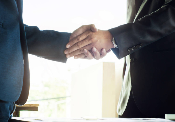 business ceo hands shaking while meeting - Photo, Image