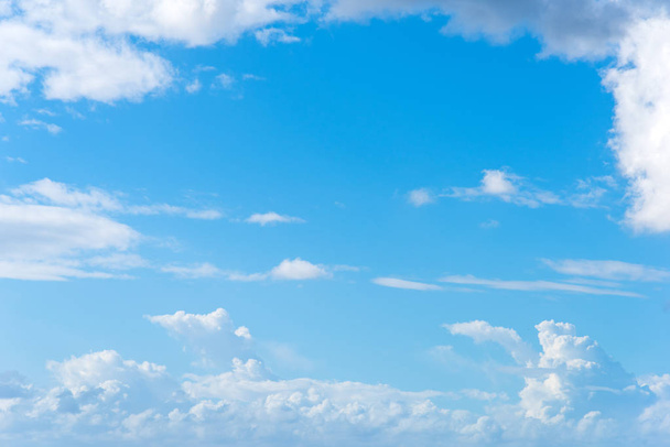 blue sky with white, soft clouds - Photo, Image