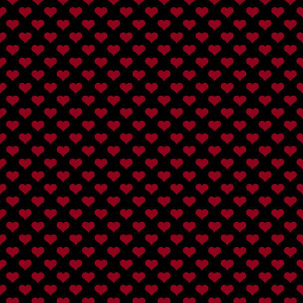Modèle sans couture de petits cœurs rouges sur fond noir
. - Photo, image