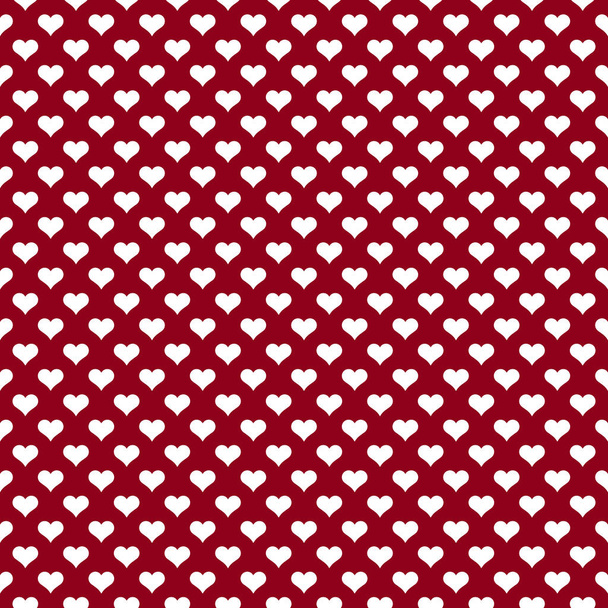 Modèle sans couture de petits cœurs blancs sur fond rouge
. - Photo, image