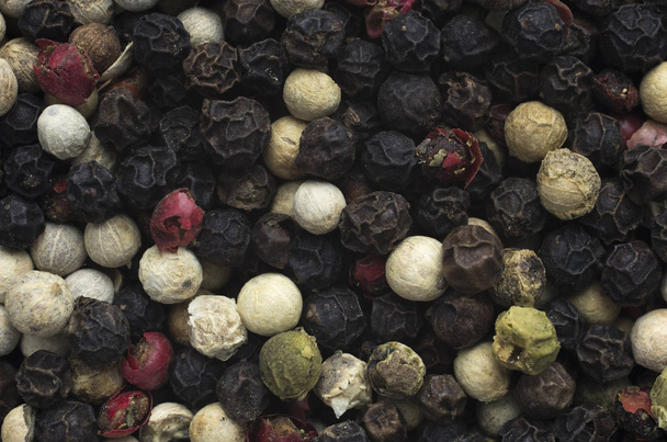 closeup view of different spices heap - Фото, зображення