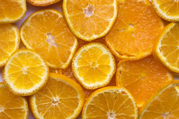 closeup view of slices of orange fruits - Photo, Image