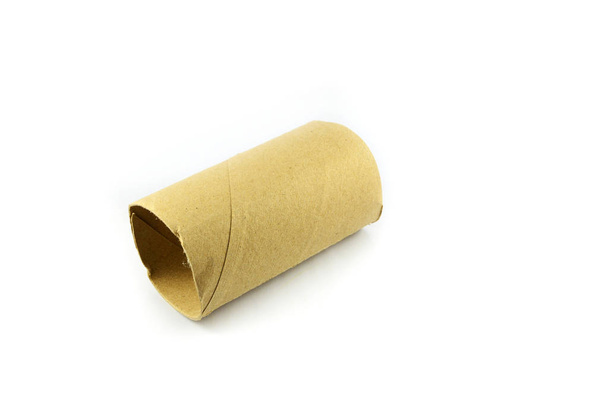 selyempapír roll / cső WC-papír tekercs a elszigetelt fehér háttér - Fotó, kép
