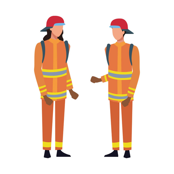 Pompiers parlant avatar vecteur illustration conception graphique
 - Vecteur, image