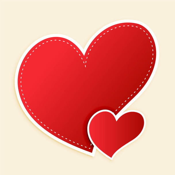 cute red hearts with text space - Vector, Image
