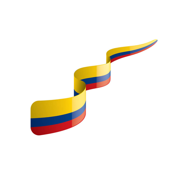 Colombia bandiera, illustrazione vettoriale su sfondo bianco - Vettoriali, immagini