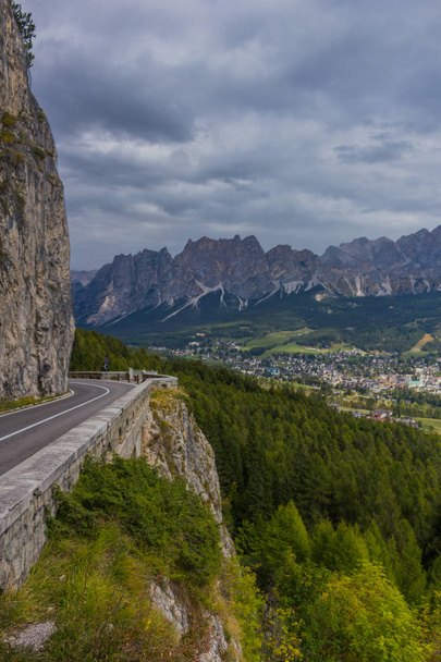 On the way in the nature park Seceda/Grden in beautiful South Tyrol - Fotoğraf, Görsel