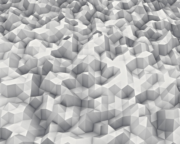 Fondo de superficie poligonal blanco abstracto. Renderizado 3D
. - Foto, Imagen