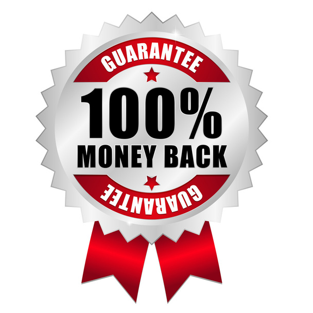 100 percent money back guarantee web button - Вектор,изображение
