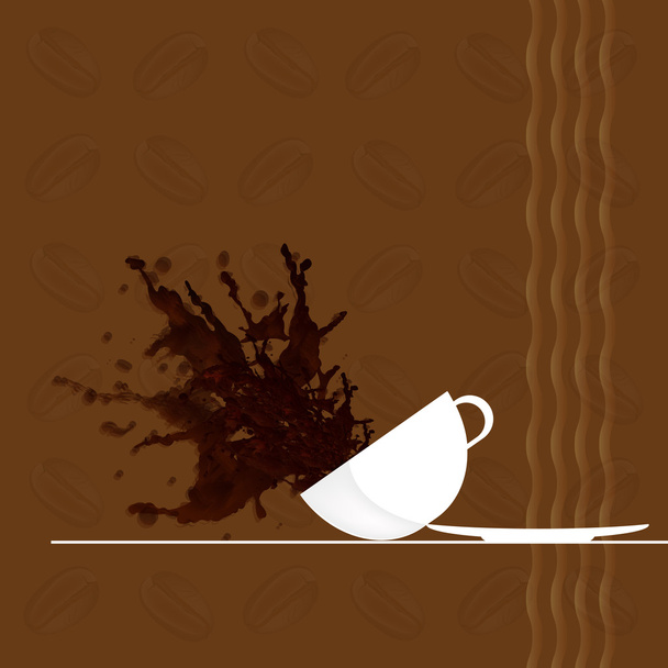 Coffee background.Restaurant business card.Vector - Vector, Image