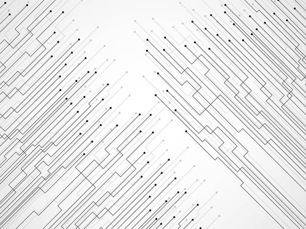 Fondo abstracto de líneas y puntos. Tecnología gráfica geométrica
 - Vector, Imagen