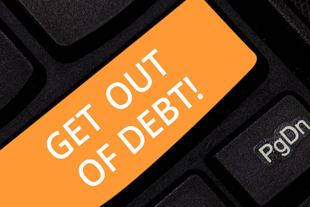 Megjegyzés: Get Out Of adósság bemutató írás. Üzleti fénykép bemutató nincs kilátás a kifizetett minden további és mentes az adósság billentyű szándékát, hogy hozzon létre a számítógép üzenetet, nyomja meg a billentyűzet ötlet. - Fotó, kép