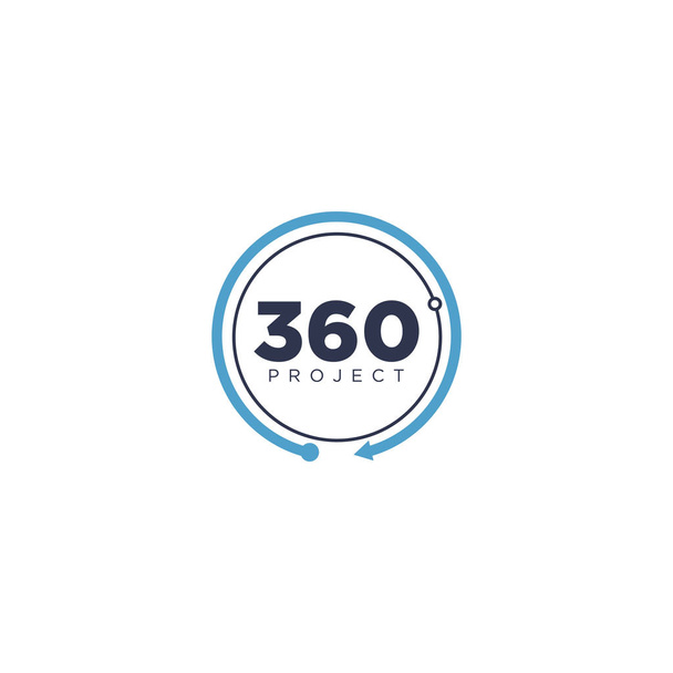 シンプルな 360 円プロジェクトのロゴ - ベクター画像