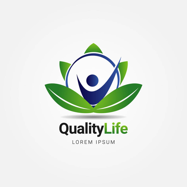 Ikony Symbol znak jakości życia opieki zdrowotnej Logo - Wektor, obraz