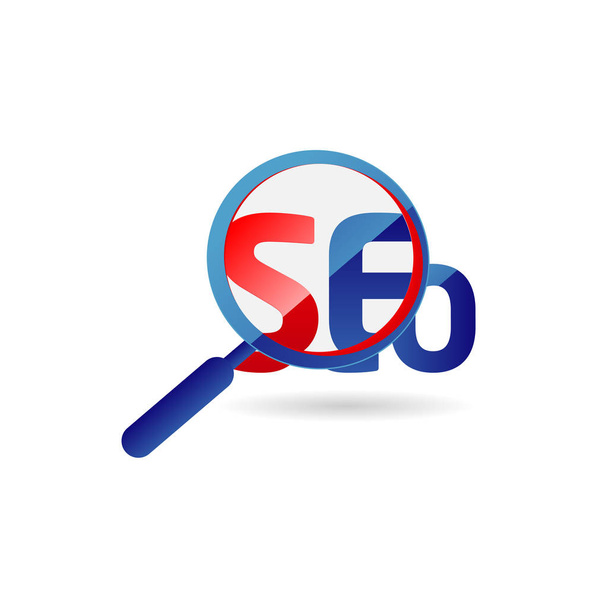 Оптимізація пошукової системи Інтернет Викрийте логотип Magnifying
  - Вектор, зображення