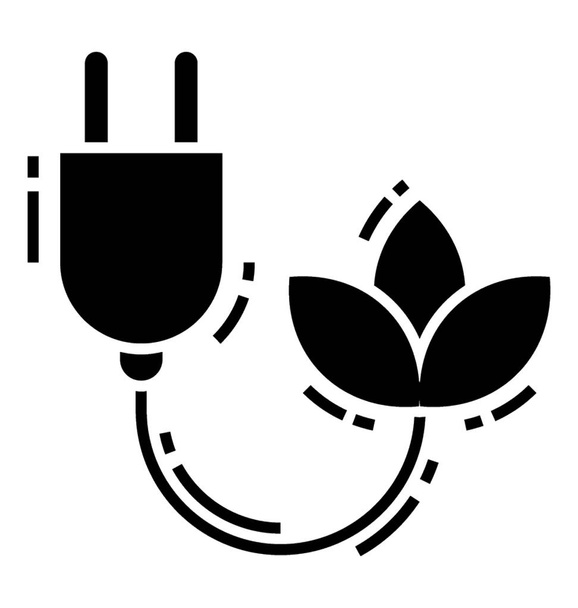 Eco energy glyph icon  - Vektor, Bild