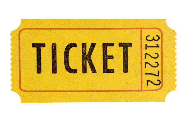 Оранжевый билет белого цвета
  - Фото, изображение
