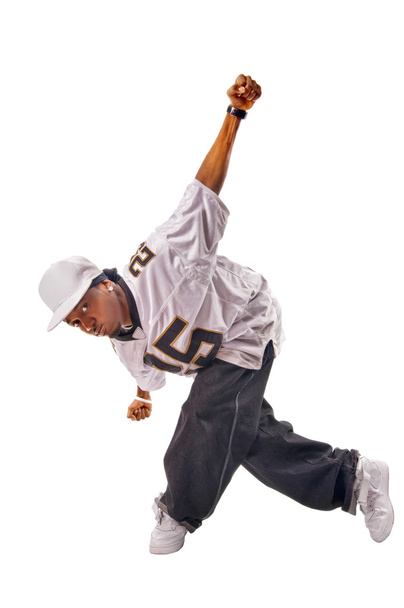 Young hip-hop dancer on white - Photo, Image