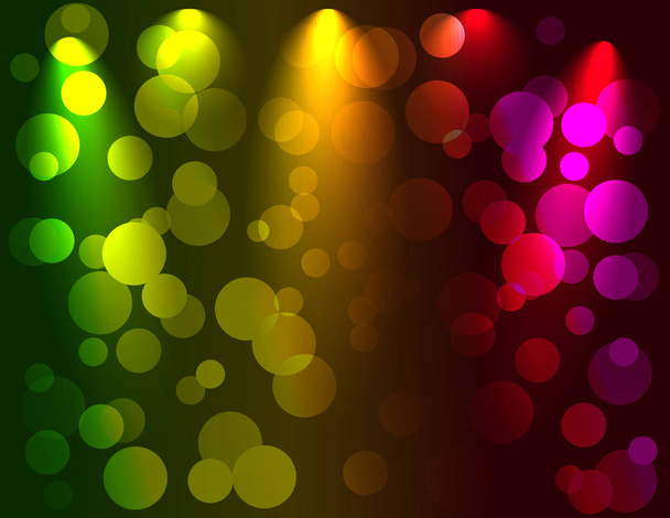 Фоновая сцена с разными цветовыми фонарями
 - Вектор,изображение