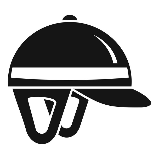 Horseback riding helmet icon, simple style - Vettoriali, immagini