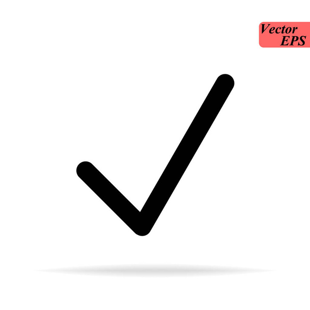 Black check mark icon. Tick symbol, tick icon vector illustration. eps10 - Vector, Image