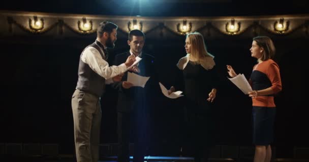 Actors rehearsing in a theater - Footage, Video