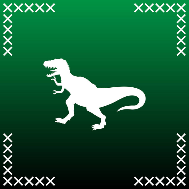 Icono de dinosaurio aislado. Logo vectorial de dinosaurios. Estilo de diseño plano
. - Vector, Imagen