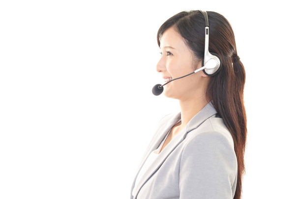 Portrait of a call center operator - Photo, Image