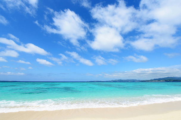 Summer sky and beautiful beach of Okinawa - Photo, Image