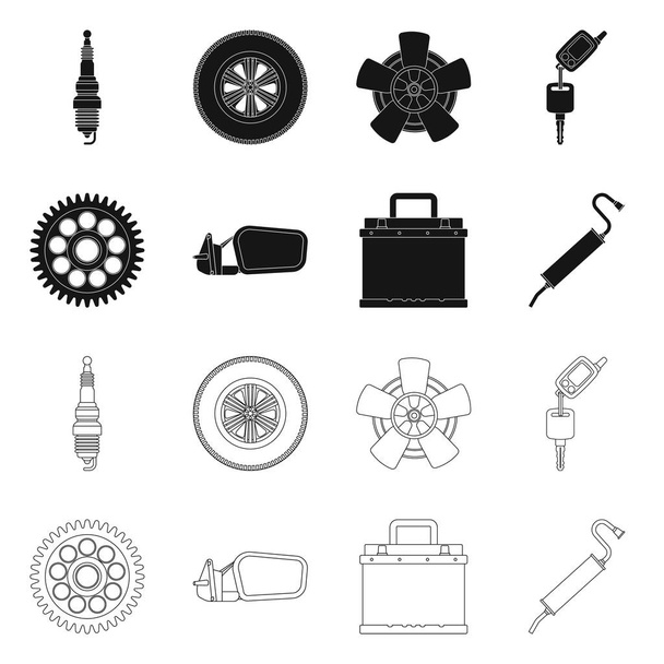 Illustrazione vettoriale dell'icona auto e parte. Raccolta di auto e auto stock vettoriale illustrazione
. - Vettoriali, immagini
