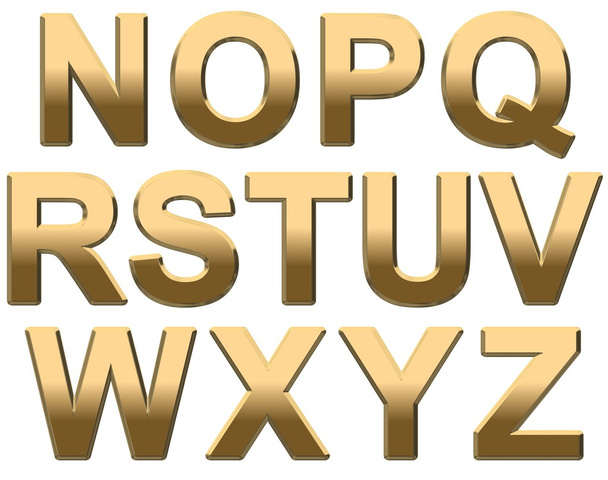 Золотой алфавит N- Z
 - Фото, изображение