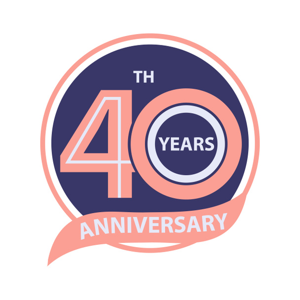 40 th aniversário sinal e logotipo celebração
  - Foto, Imagem