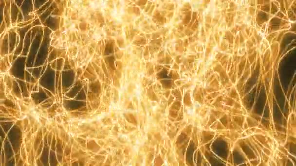 Arany vonósok hullámzó háttér Loop absztrakt / 4 k animáció egy absztrakt informatikai háttér arany vonósok és integet a varrat nélküli hurok - Felvétel, videó