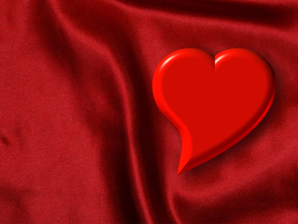Valentine sydän Red Satin
 - Valokuva, kuva