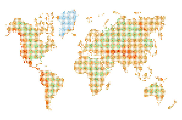 大陸の救助を分離隔離された世界地図。Eps8 ベクトル図 - ベクター画像