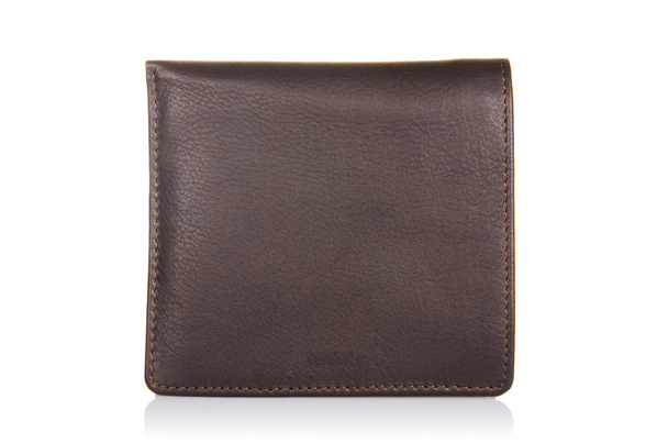 Leather wallet isolated on the white - Photo, Image