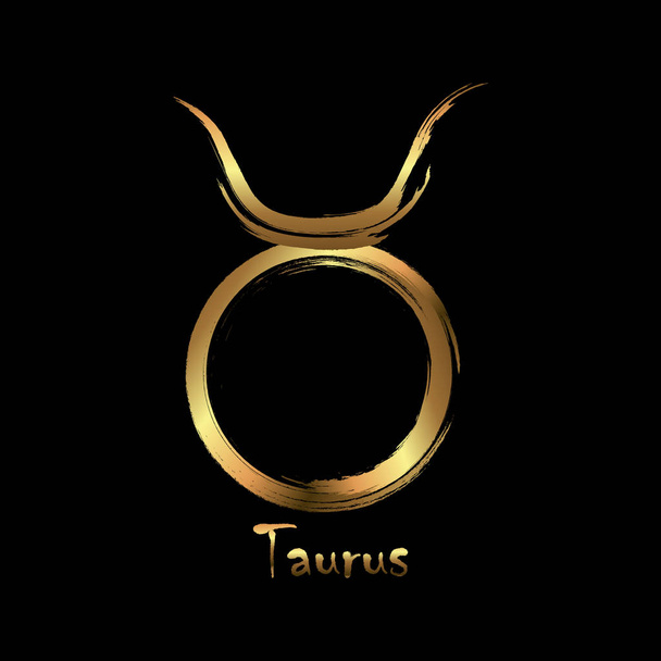 Zodiac merkki Härkä eristetty valkoisella taustalla. Harjakäsi piirretty. Circle Taurus horoskooppi merkki, käsin maalattu pyöreä horoskooppi symboli vektori
. - Vektori, kuva