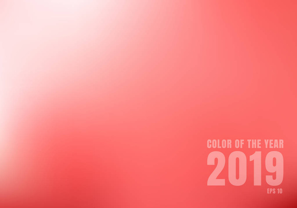 Абстрактний червоний розмитий фон зі світлом. Тенденція кольору живих коралів 2019 року. Векторні ілюстрації
 - Вектор, зображення